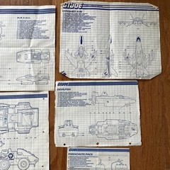 GI Joe 1982 Blueprints, Catalogs, Paperwork Conquest Snow Cat Tomahawk Lot 14