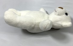 2006 Lil Luvables White Bear Spin Master Toy Teddy Fluffy Factory Hide Pocket