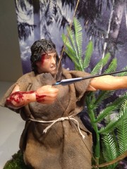 Neca RAMBO First Blood John J. CUSTOM* SURVIVAL SERIES BLOODY U.S Seller RARE***