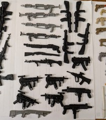 Vintage Mixed Lot GI Joe Army Action Hero Weapons Guns & Knives 50+ Pieces