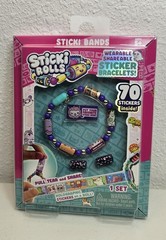 Set 6_STICKI ROLLS Sticki Bands Wearable &Shareable Sticker Bracelet Includes 70