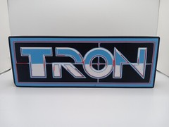 Retro Tron logo lightbox sign for vintage style tron collection display