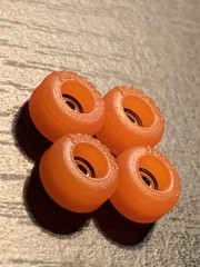 Joycult Fingerboard Wheels 3.0 Classic Spitfire Orange Excellent Condition