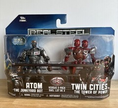 Real Steel Versus 2 Pack Atom vs Twin Cities Robots Jakks Pacific Figures NEW!
