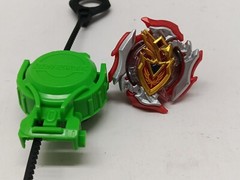 Beyblade B-105 Achilles Burst Auth. Tomy Hasbro red silver gold