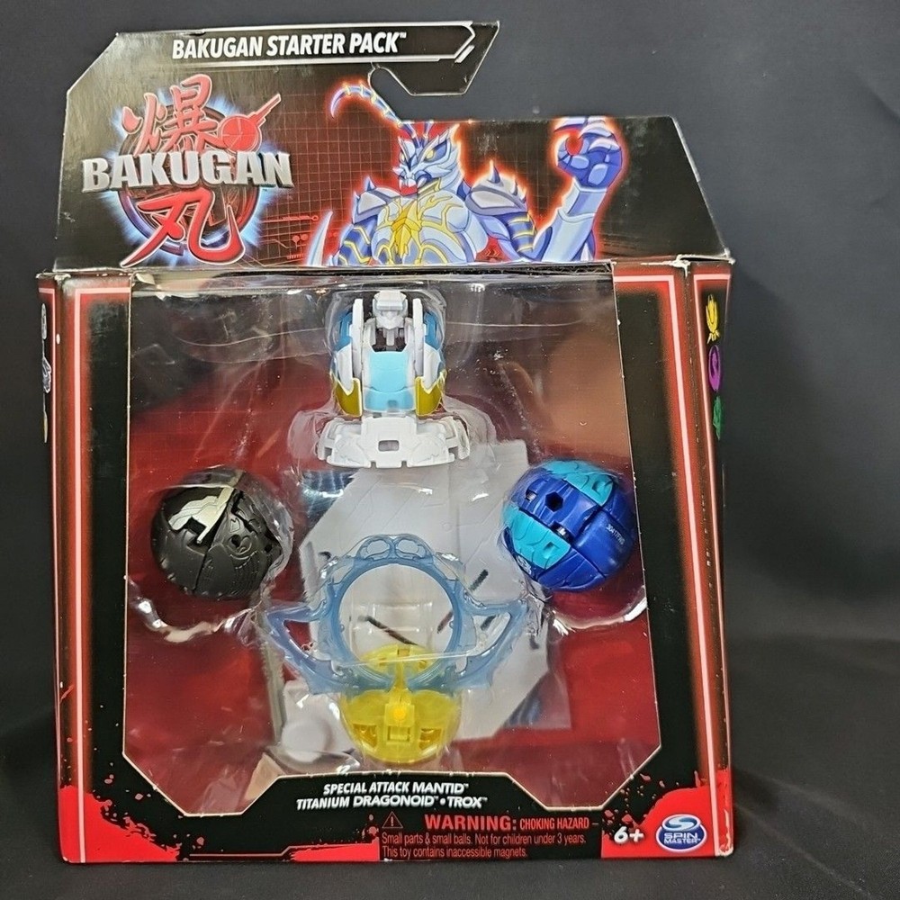 BAKUGAN Generation 3 STARTER PACK Special Attack Mantid Titanium Dragonoid Trox