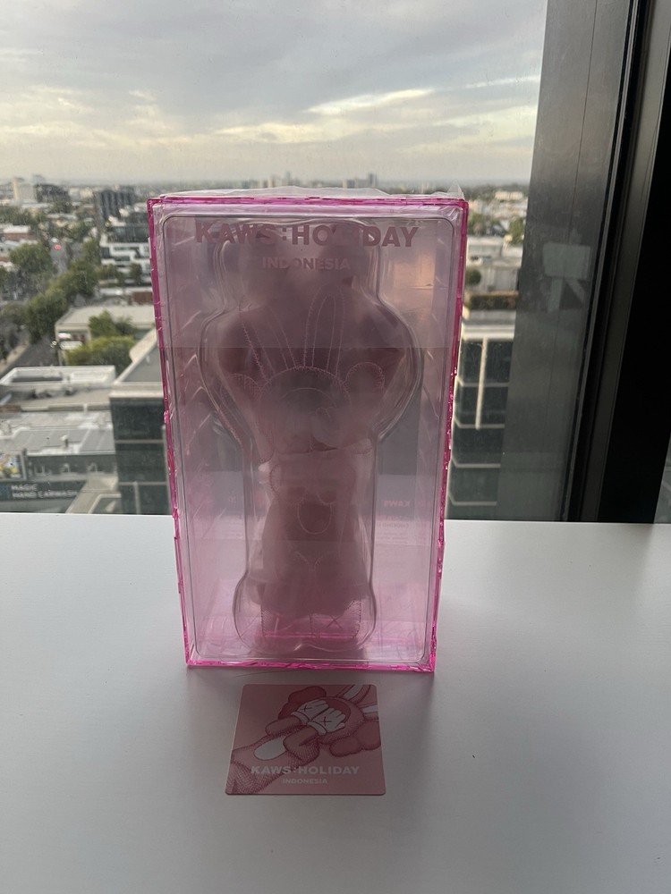 KAWS HOLIDAY INDONESIA – Figure Pink LIMITED EDITION RARE – In Hand