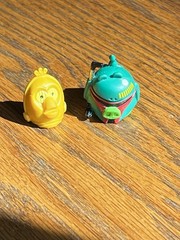 Angry Birds Star Wars Lot Boba Fett and C-3PO TELEPODS HTF Super RARE