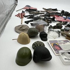 Accessories Lot 12″ GI Joe Military Guns Head Gear GI3