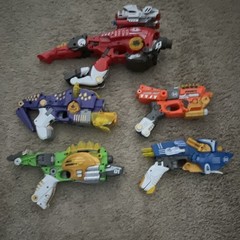 Dino Robots 5pc Dinosaur Transforming Action Figure Set, Plastic, Multicolor