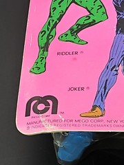 Vintage 1979 Mego Wgsh Batman French Card Worlds Greatest Super Heroes Damaged