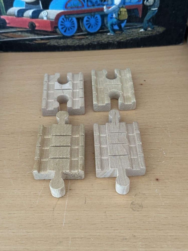 Learning Curve Wooden Thomas Train 4 Pieces Clickety Clack Track Adapters!