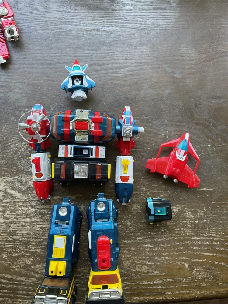 Vintage Voltron Dairugger DX Parts Lot 1982 Bandai & Japan 14” Combiner