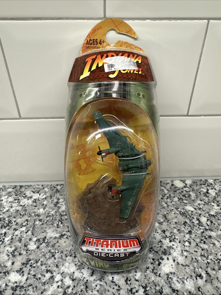 2008 Galoob Indiana Jones German Flying Wing Titanium Die Cast NEW SEALED