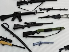 VTG Mixed Lot Gi Joe Others Action Figure weapons Knife Rifles Guns Accessories