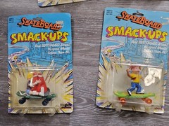 Vintage 1980s Complete Set Of 12 Smack_Ups Skate Board Toys.