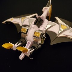 2003 Bandai Power Rangers Dino Thunder White Drago Zord Raptor Toy Rider White