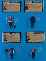 GI JOE SUPER 7 REACTION 250TH SET OF 4 O-RING LOOSE COMPLETE SNAKE EYES DUKE