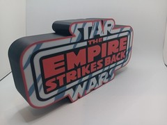 Retro ESB Empire Strikes Back logo lightbox sign for vintage Star Wars display