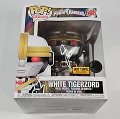 JASON DAVID FRANK SIGNED FUNKO POP WHITE TIGERZORD POWER RANGERS TOMMY JSA COA