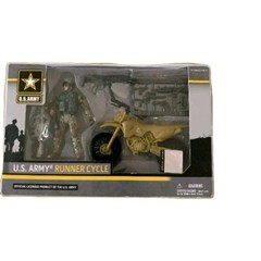 US Army Action Figure Runner Cycle Toy Ages 4 and up scuffs on box New