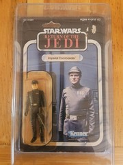 STAR WARS Imperial Commander ROTJ 1983 KENNER 65 Back (Yellowed/dented bubble)