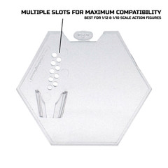 Peg-Free Footstands (9-Pack), Action Figure Stands, Clear, for 1/12 Scale Figure
