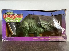MASTERS OF THE UNIVERSE BIONATOPS DINOSAUR TRICERATOPS 1986 GRAYSKULL VTG NIB