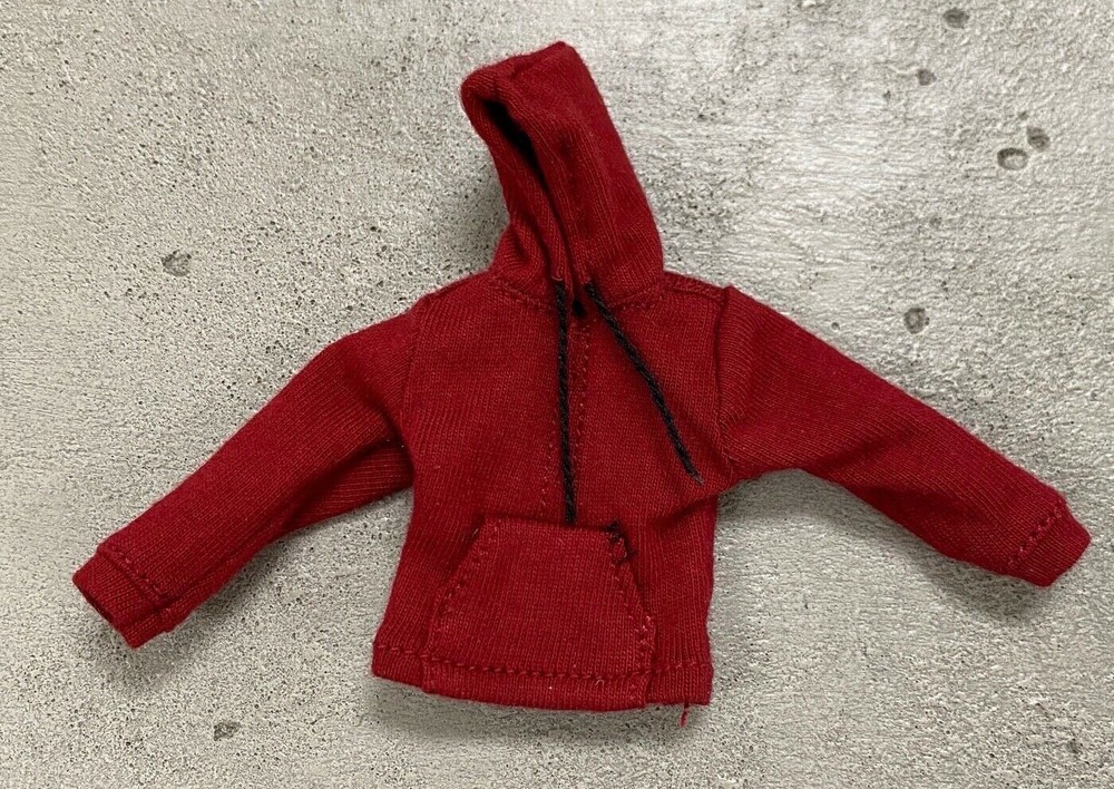 PB-SPD-HD: 1/12 scale dark red pocket hoodie for 6″ slim body