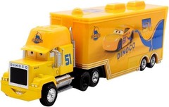 2Pcs Disney Pixar Cars No.51 Dinoco Cruz Ramirez Hauler Truck Die-cast Toy Car