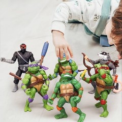 Action Figures 6-Piece Set: Teenage Mutant Ninja Turtles – No Assembly Needed!