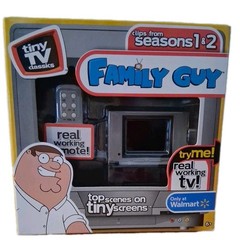 Tiny TV Classics Family Guy Real Working Mini Television Season 1 & 2 Clips NIB