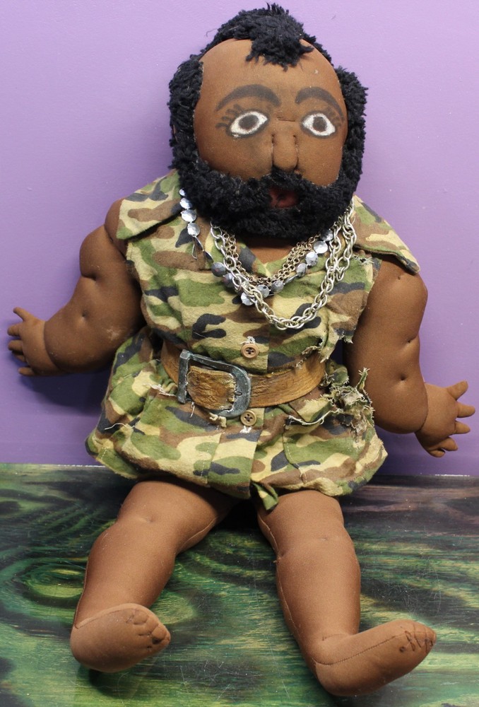 A-TEAM “MR. T” B.A. Baracus Hand-Made Plush “CABBAGE PATCH” Doll Vintage 1985