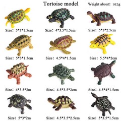 12pcs/set PVC Mini Sea Turtle Tortoise Toy Ocean Animal Figure Ornaments US