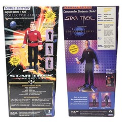 Star Trek Collector Series Sisko Kirk 9in Figure Lot Playmates NIB