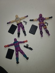 1986, 1987, 1988 GI Joe – Lot of 3 – Purple Cobra Villains – Unique Lot