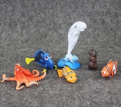 Finding Dory 6 PCS Set PVC Action Figure Cake Topper Nemo Marlin Dory Otter