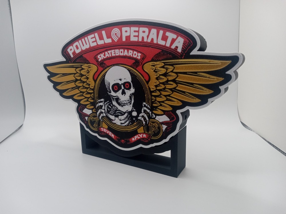 Retro Powell Peralta logo light box sign display 1980’s skateboard vintage style