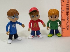 Alvin and the Chipmunks 2016 Action Figure 3 Lot Set Fisher Price Theodore Simon