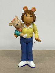 Vintage 1990’s PBS Kids Arthur Family Figurines 4pc Toy Figure Lot Marc Brown