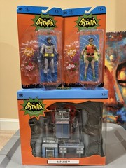 1966 Adam West Tv Series Batman With Robin And Batcave