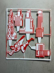 Superman 1978 Hard Plastic Topper set NEW / Complete and everything attached