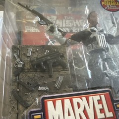 Marvel Legends Series IV Punisher and Punisher Error Nick Fury all w/ Comic