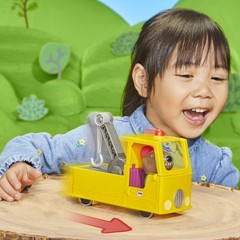 Peppa Pig Granddad Dog Pull Back Tow Truck Toy with Figure for Kids 3 Years Up