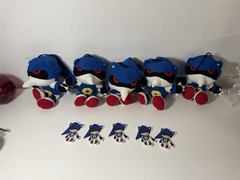 HOMEMADE Sonic the Fighters Hedgehog Metal Sonic Plush Hue Hue Hue 1995 w/ Art