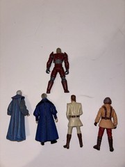 1996/1998 Star Wars Prequels Vintage Collectible Action Figure Mixed Lot Of 5