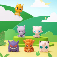 Pokemon Anime Poke Ball Action Figures Mini Dolls of Dragonite Sylveon Gengar Vu