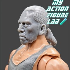 Machete 3D Printed Custom Head Sculpt Unpainted