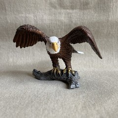 Schleich Bald Eagle Wings Spread On Branch 14780 Wildlife Realistic Bird Animal