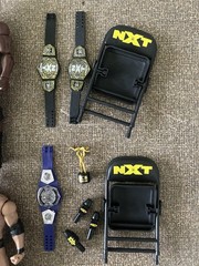 WWE Mattel Basic NXT Lot Of 8 Figures Plus Accessories TJ Perkins Garza Apollo